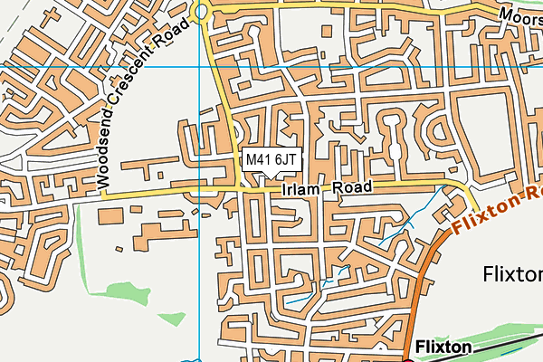 M41 6JT map - OS VectorMap District (Ordnance Survey)