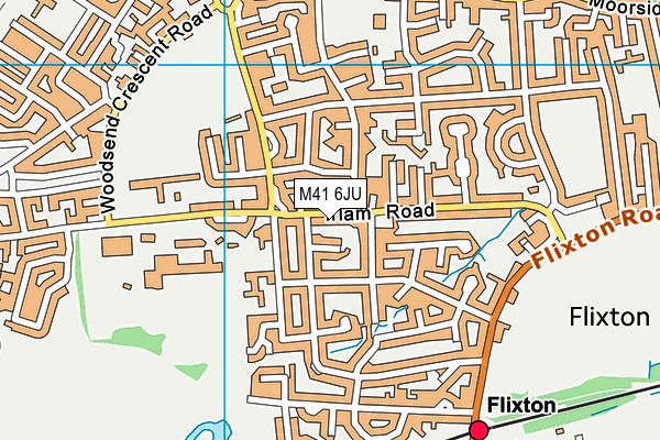 M41 6JU map - OS VectorMap District (Ordnance Survey)