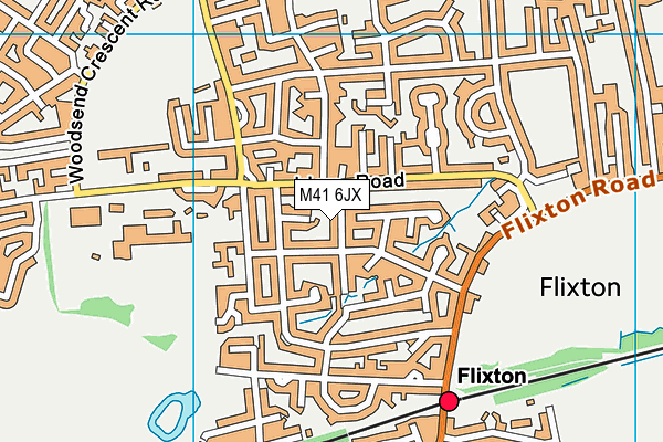 M41 6JX map - OS VectorMap District (Ordnance Survey)