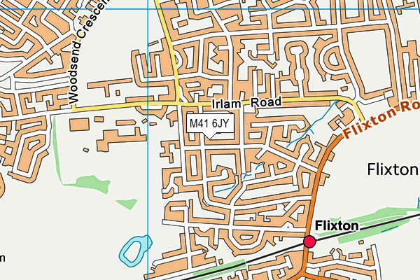 M41 6JY map - OS VectorMap District (Ordnance Survey)