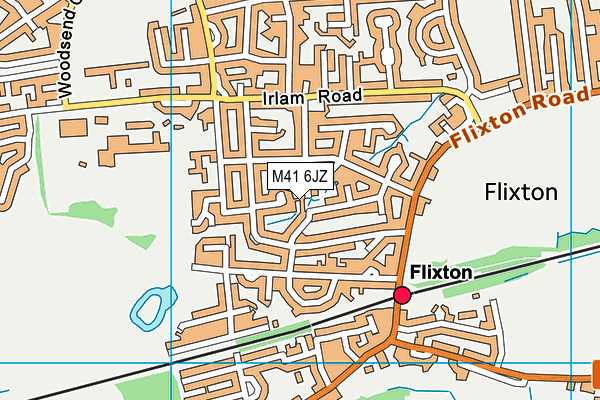 M41 6JZ map - OS VectorMap District (Ordnance Survey)