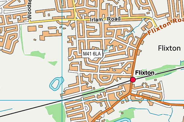 M41 6LA map - OS VectorMap District (Ordnance Survey)