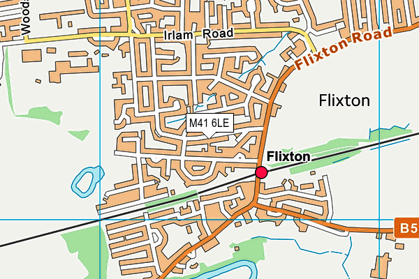 M41 6LE map - OS VectorMap District (Ordnance Survey)