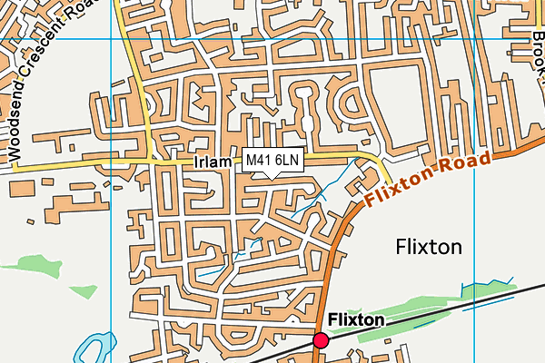 M41 6LN map - OS VectorMap District (Ordnance Survey)