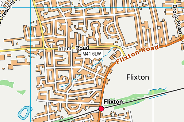 M41 6LW map - OS VectorMap District (Ordnance Survey)