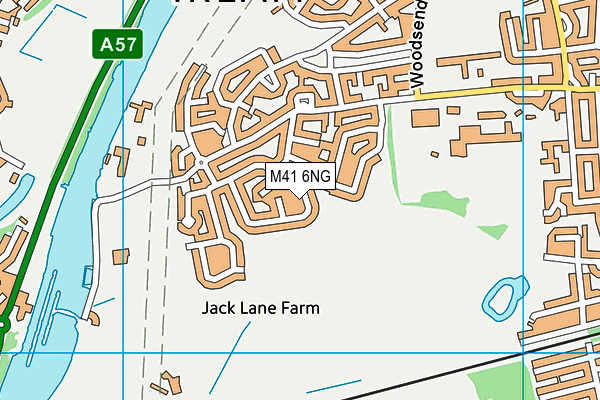 M41 6NG map - OS VectorMap District (Ordnance Survey)