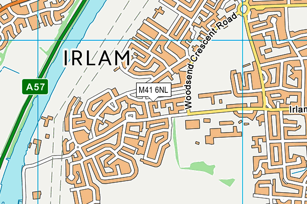 M41 6NL map - OS VectorMap District (Ordnance Survey)