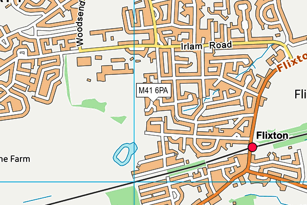 M41 6PA map - OS VectorMap District (Ordnance Survey)