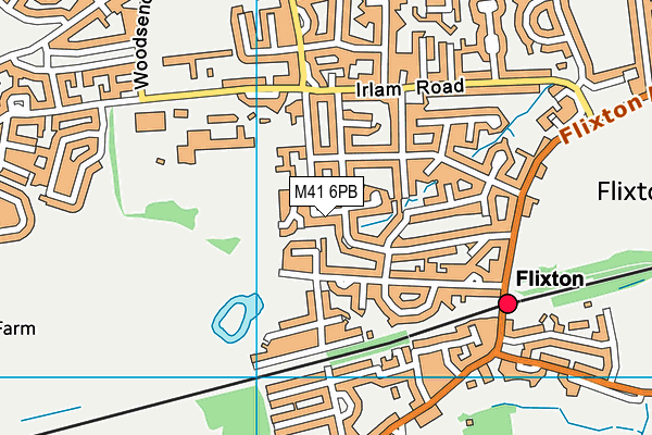 M41 6PB map - OS VectorMap District (Ordnance Survey)