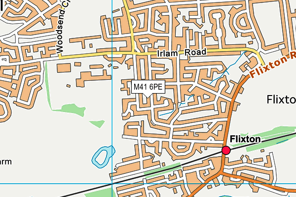 M41 6PE map - OS VectorMap District (Ordnance Survey)