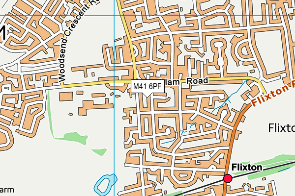 M41 6PF map - OS VectorMap District (Ordnance Survey)