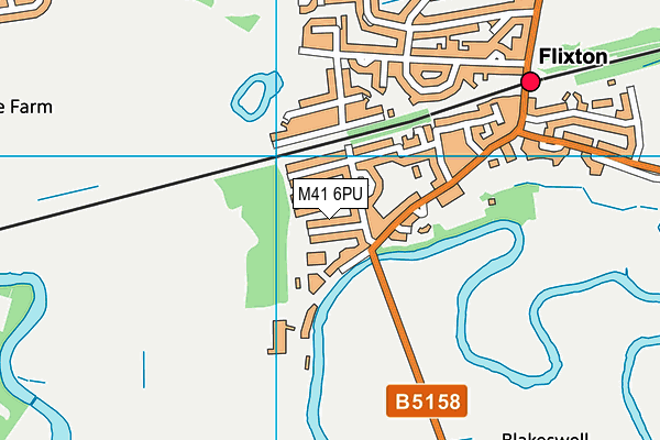 M41 6PU map - OS VectorMap District (Ordnance Survey)