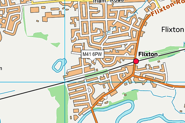 M41 6PW map - OS VectorMap District (Ordnance Survey)