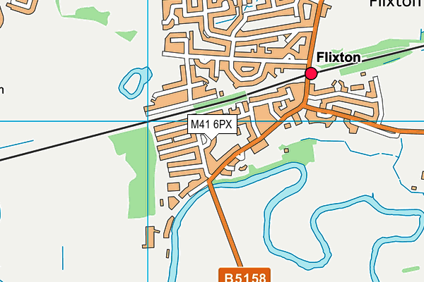 M41 6PX map - OS VectorMap District (Ordnance Survey)