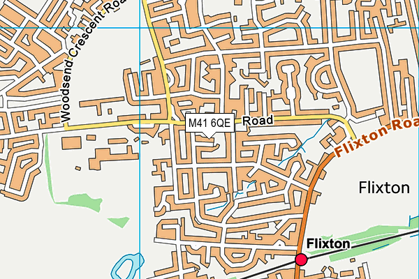 M41 6QE map - OS VectorMap District (Ordnance Survey)