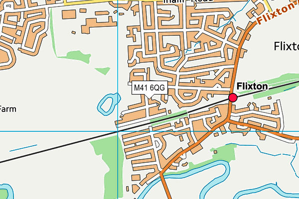 M41 6QG map - OS VectorMap District (Ordnance Survey)