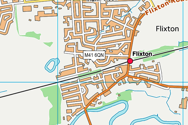 M41 6QN map - OS VectorMap District (Ordnance Survey)