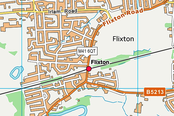 M41 6QT map - OS VectorMap District (Ordnance Survey)