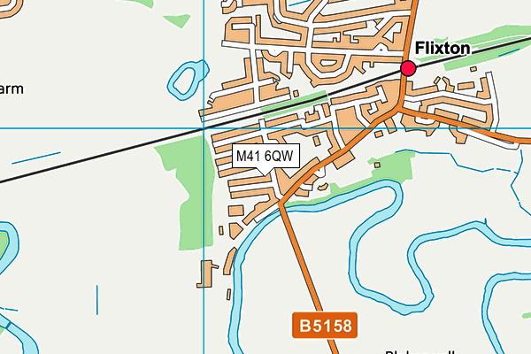 M41 6QW map - OS VectorMap District (Ordnance Survey)