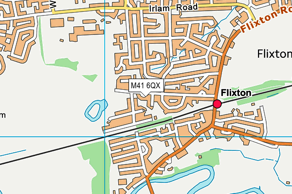 M41 6QX map - OS VectorMap District (Ordnance Survey)