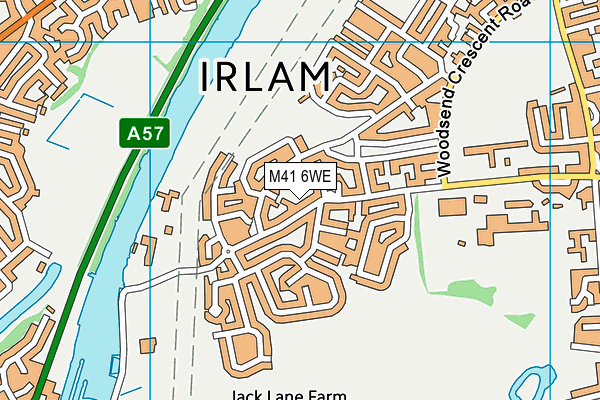 M41 6WE map - OS VectorMap District (Ordnance Survey)