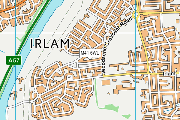 M41 6WL map - OS VectorMap District (Ordnance Survey)