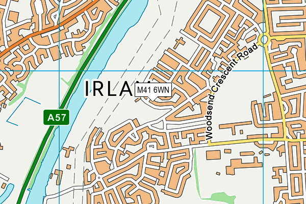 M41 6WN map - OS VectorMap District (Ordnance Survey)