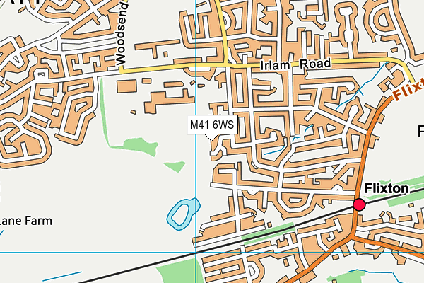 M41 6WS map - OS VectorMap District (Ordnance Survey)