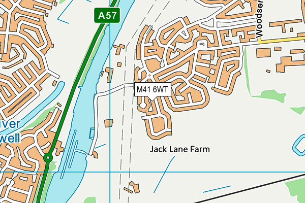 M41 6WT map - OS VectorMap District (Ordnance Survey)