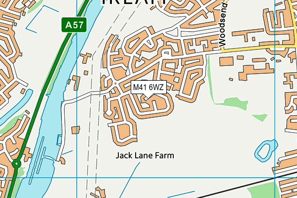 M41 6WZ map - OS VectorMap District (Ordnance Survey)