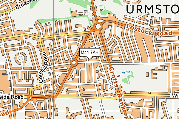 M41 7AH map - OS VectorMap District (Ordnance Survey)