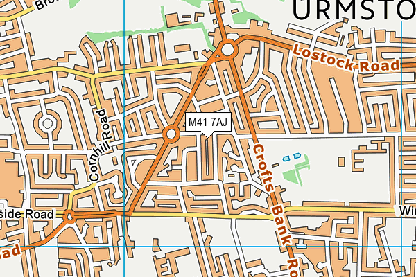 M41 7AJ map - OS VectorMap District (Ordnance Survey)