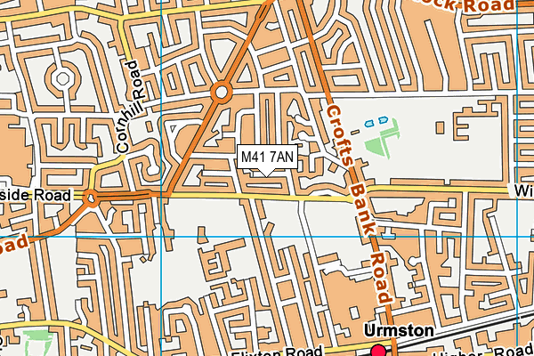 M41 7AN map - OS VectorMap District (Ordnance Survey)