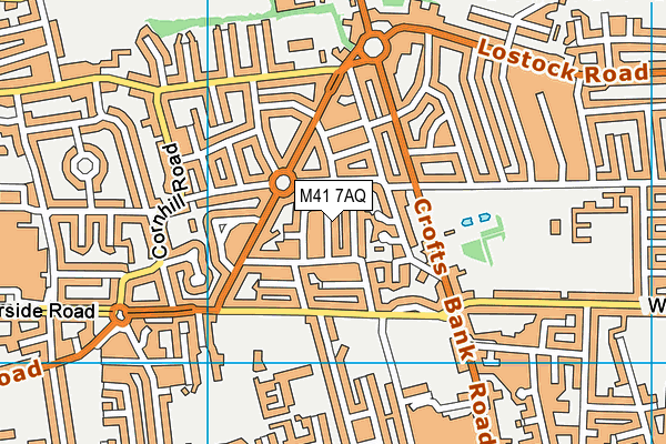 M41 7AQ map - OS VectorMap District (Ordnance Survey)
