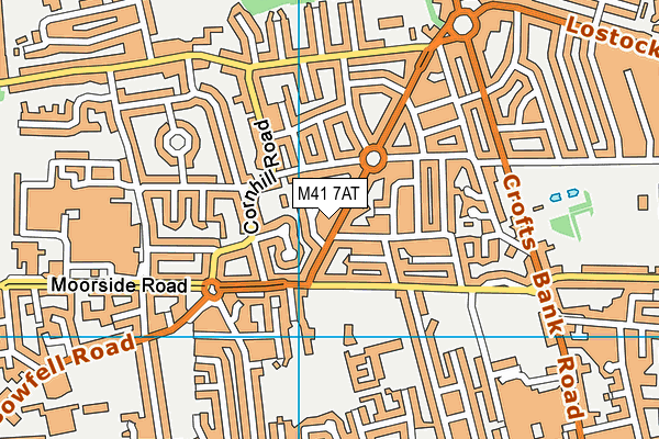 M41 7AT map - OS VectorMap District (Ordnance Survey)