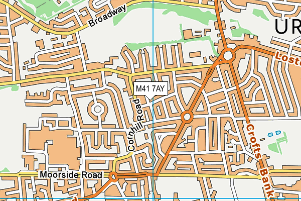 M41 7AY map - OS VectorMap District (Ordnance Survey)
