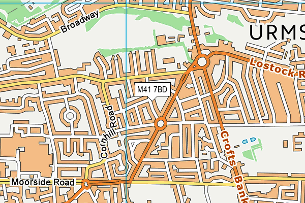 M41 7BD map - OS VectorMap District (Ordnance Survey)