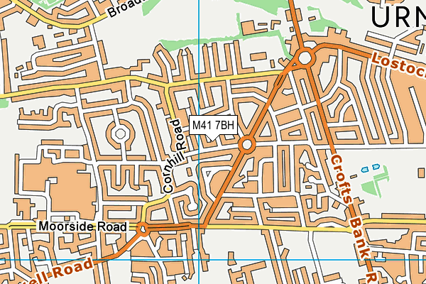 M41 7BH map - OS VectorMap District (Ordnance Survey)