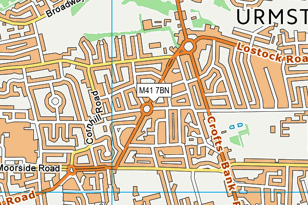 M41 7BN map - OS VectorMap District (Ordnance Survey)