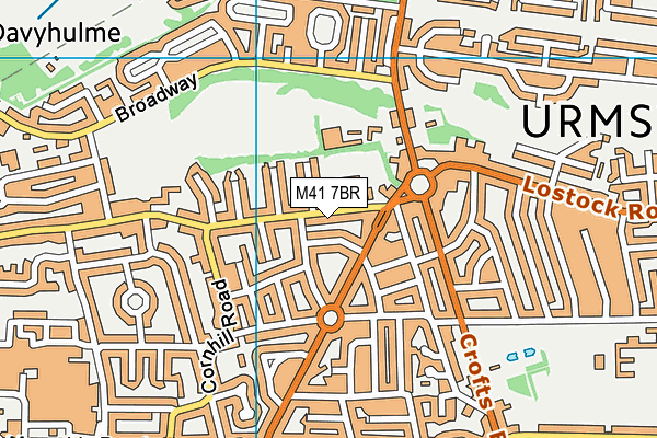 M41 7BR map - OS VectorMap District (Ordnance Survey)