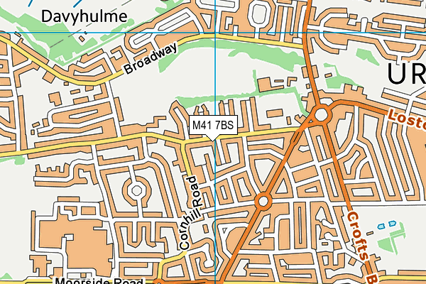 M41 7BS map - OS VectorMap District (Ordnance Survey)