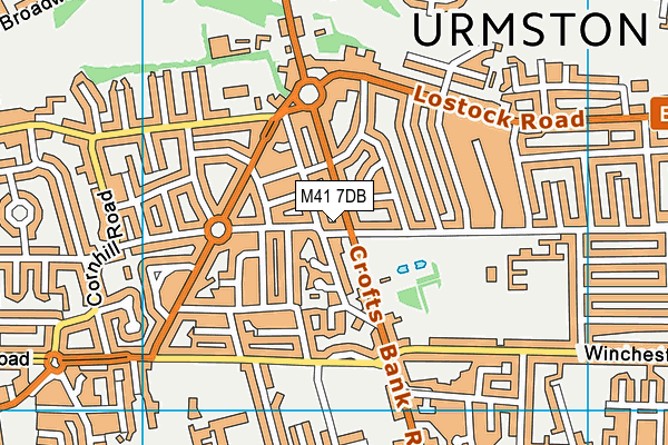 M41 7DB map - OS VectorMap District (Ordnance Survey)