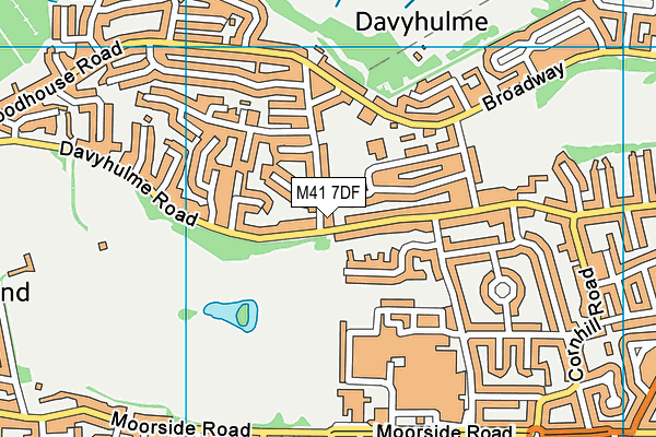 M41 7DF map - OS VectorMap District (Ordnance Survey)