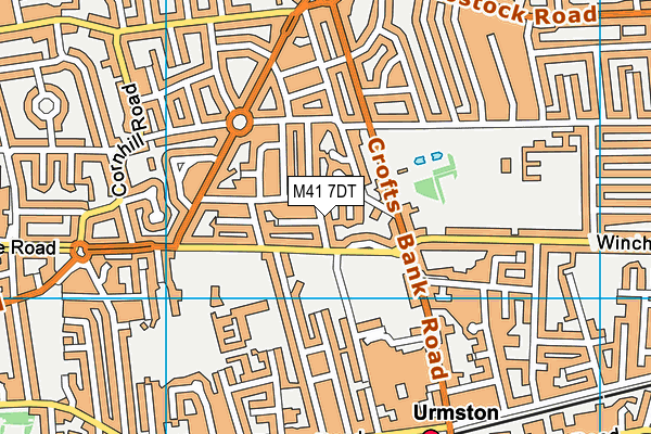 M41 7DT map - OS VectorMap District (Ordnance Survey)