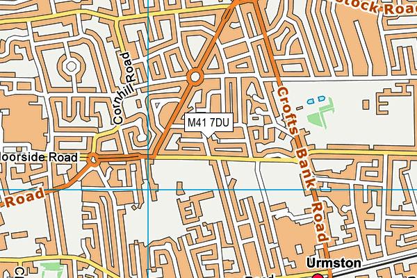 M41 7DU map - OS VectorMap District (Ordnance Survey)