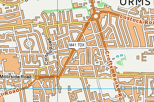 M41 7DX map - OS VectorMap District (Ordnance Survey)