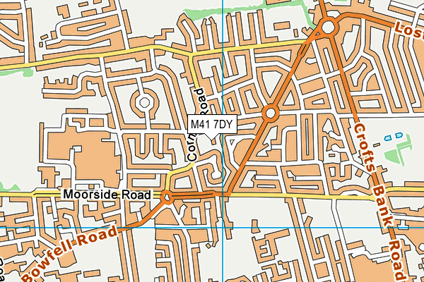M41 7DY map - OS VectorMap District (Ordnance Survey)