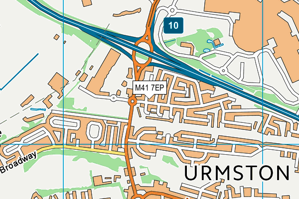 M41 7EP map - OS VectorMap District (Ordnance Survey)