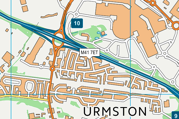 M41 7ET map - OS VectorMap District (Ordnance Survey)