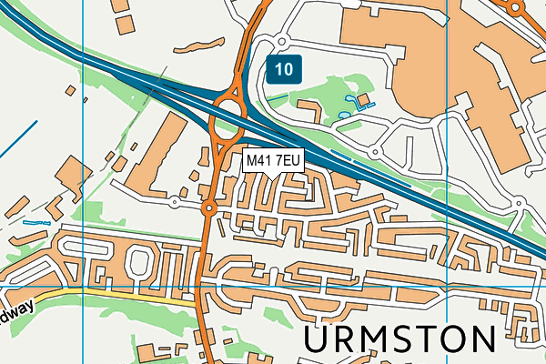 M41 7EU map - OS VectorMap District (Ordnance Survey)